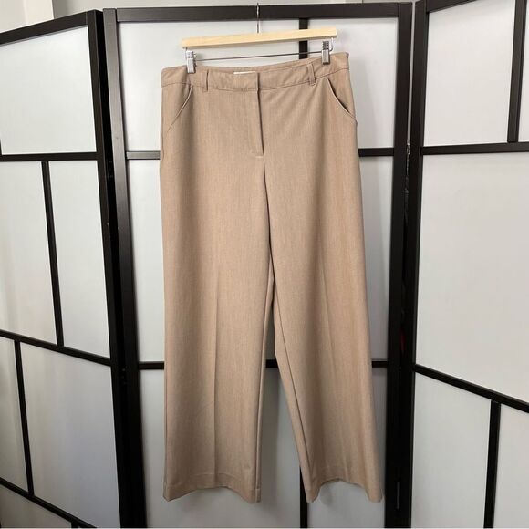 Reitmans Pants - [13] Reitman’s Creme/Tan Structured Wide Leg Trousers Women’s Career Pant